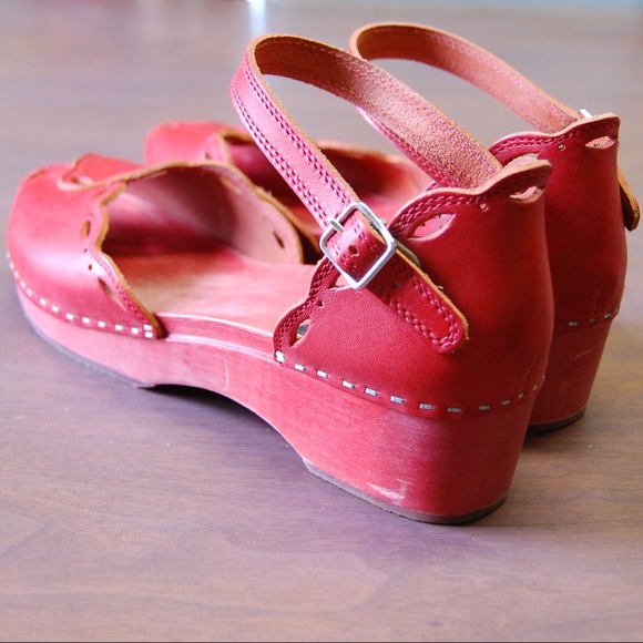 HP🎉Swedish Hasbeen Red Cut Out Debutante Ankle - Picture 6 of 7